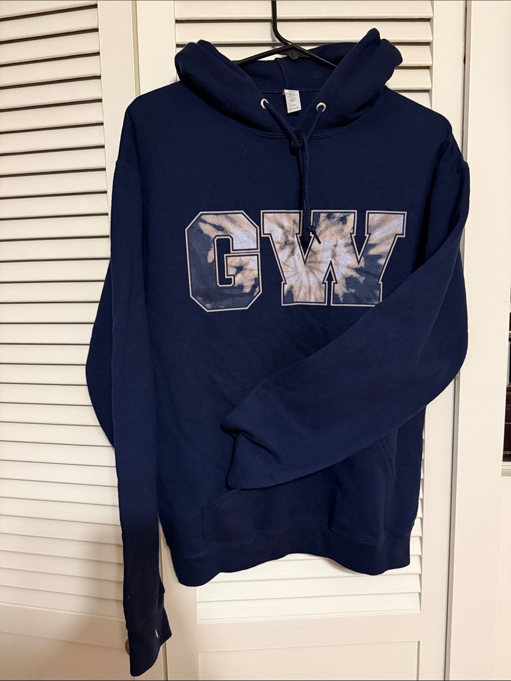 GW George Washington University Navy Pullover Hoodie Tie Dyed Letters